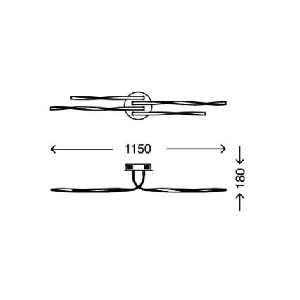 Briloner 3340-042 - LED Plafonieră dimmabilă TWIN 4xLED/7,5W/230V