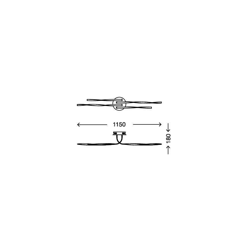 Briloner 3340-042 - LED Plafonieră dimmabilă TWIN 4xLED/7,5W/230V