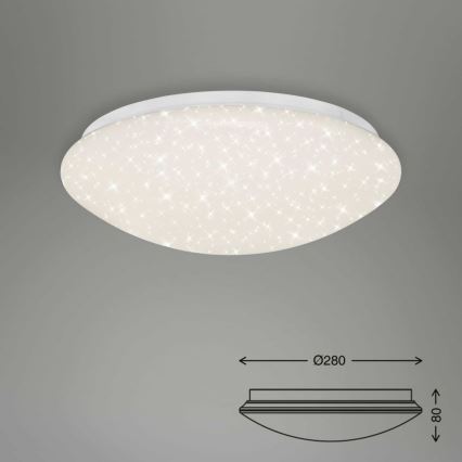 Briloner 3373-016 - Plafonier LED reglabil STARRY LED/15W/230V 3000-6500K Ø 28 cm alb + telecomandă