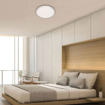 Briloner 3412-016 - Plafonieră LED dimabilă STAR SKY LED/24W/230V 3000/4000/6000K Ø 39 cm + telecomandă