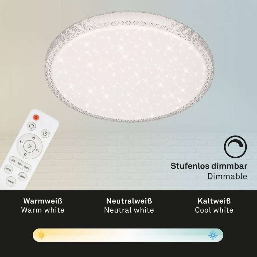 Briloner 3412-016 - Plafonieră LED dimabilă STAR SKY LED/24W/230V 3000/4000/6000K Ø 39 cm + telecomandă