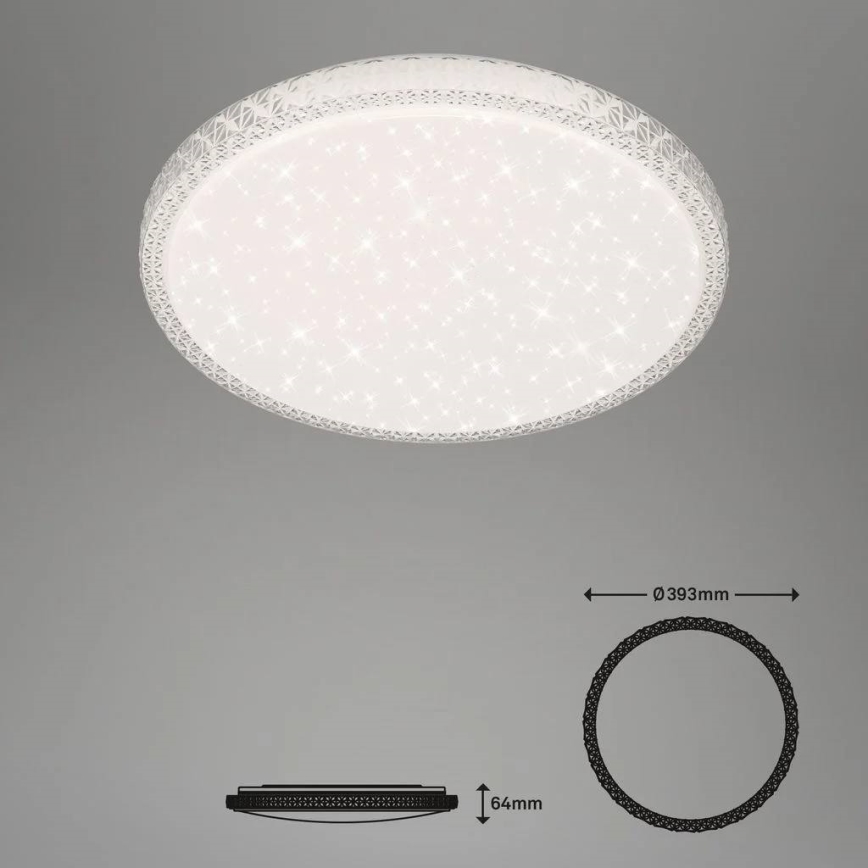 Briloner 3412-016 - Plafonieră LED dimabilă STAR SKY LED/24W/230V 3000/4000/6000K Ø 39 cm + telecomandă