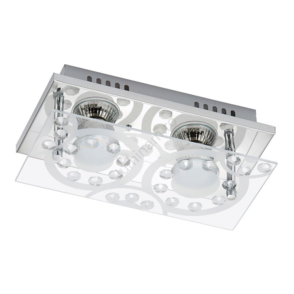 Plafonnier LED Spot BRILONER LEUCHTEN ONE, 3 W, 250 Lm, IP20, Nickel Mat, Métal, Incl., 3x GU10 475 X 8 X 12 Cm 46952014