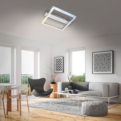 Briloner 3760-019 - Lampă de tavan LED reglabilă FRAME LED/23W/230V 2700-6500K 42x36 cm + telecomandă
