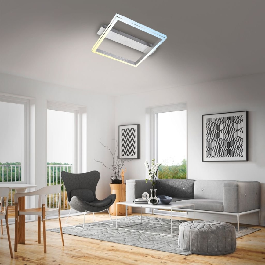 Briloner 3760-019 - Lampă de tavan LED reglabilă FRAME LED/23W/230V 2700-6500K 42x36 cm + telecomandă