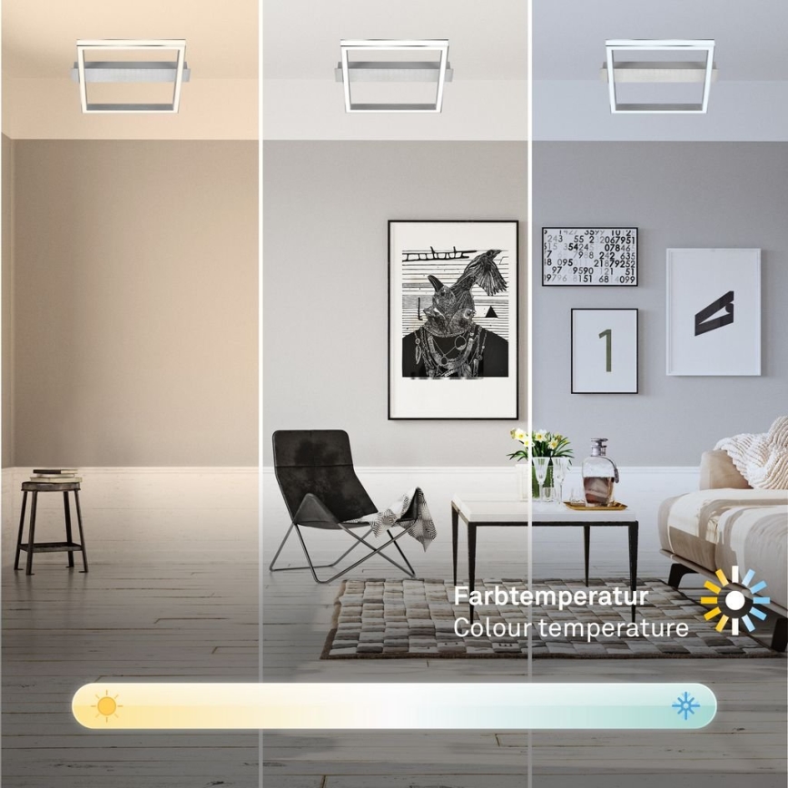 Briloner 3760-019 - Lampă de tavan LED reglabilă FRAME LED/23W/230V 2700-6500K 42x36 cm + telecomandă