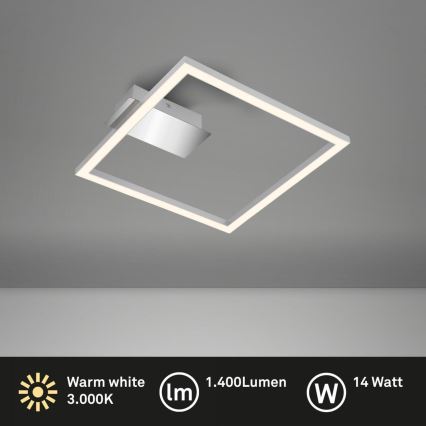 Briloner 3780-014 - Plafonieră LED FRAME LED/14W/230V 26,5x25 cm crom mat