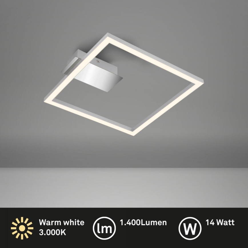 Briloner 3780-014 - Plafonieră LED FRAME LED/14W/230V 26,5x25 cm crom mat