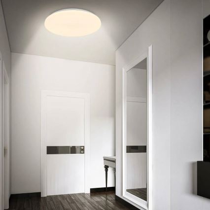 Briloner 3828-016 - corp de tavan LED pentru baie cu senzor de mișcare WALK LED/24W/230V IP54 Ø 35 cm alb