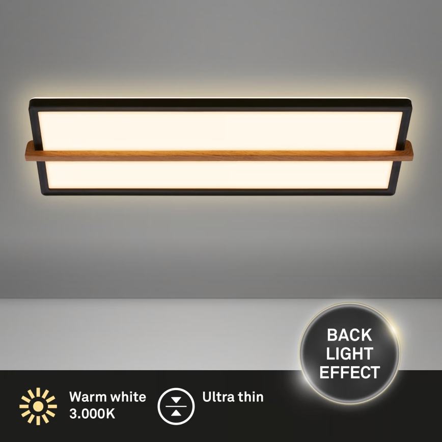 Briloner 3846015 - Plafonieră LED REMSA LED/22W/230V 3000K 60,5x20 cm negru