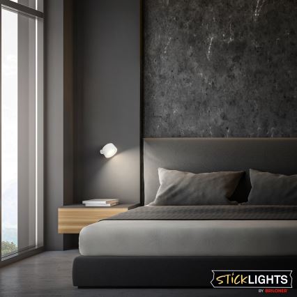 Briloner 3896016 - Aplică LED de perete reîncărcabilă TARI, reglabilă, 1,6W/5V, 1500 mAh, albă