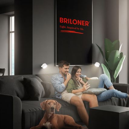 Briloner 3896016 - Aplică LED de perete reîncărcabilă TARI, reglabilă, 1,6W/5V, 1500 mAh, albă