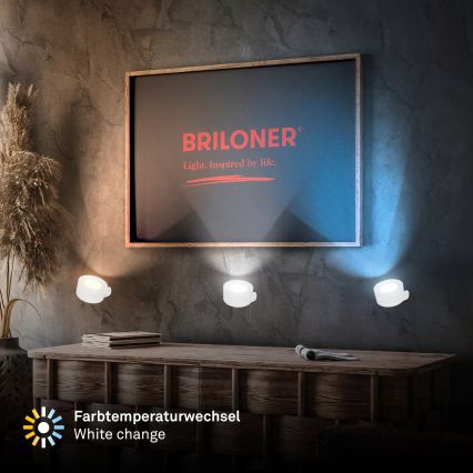 Briloner 3896016 - Aplică LED de perete reîncărcabilă TARI, reglabilă, 1,6W/5V, 1500 mAh, albă