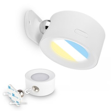 Briloner 3896016 - Aplică LED de perete reîncărcabilă TARI, reglabilă, 1,6W/5V, 1500 mAh, albă
