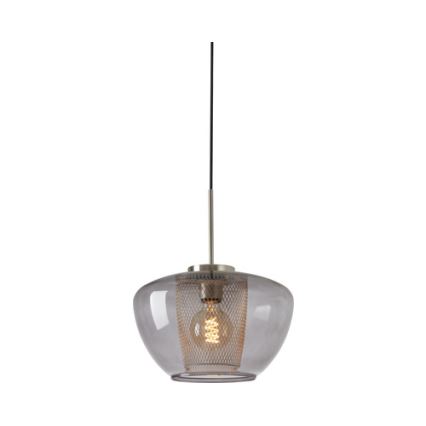 Briloner 4016-014 - Pendul pe cablu SEVENTIES, 1xE27/40W/230V, gri fumuriu
