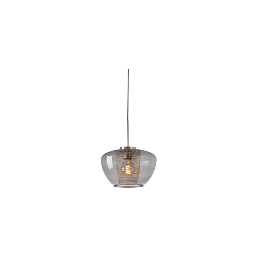 Briloner 4016-014 - Pendul pe cablu SEVENTIES, 1xE27/40W/230V, gri fumuriu