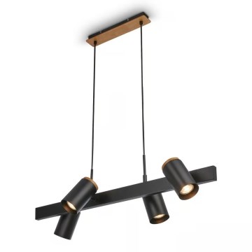 Briloner 4059045 - Lampă suspendată cu cablu ERA, 4 x GU10, 10 W, 230 V, neagră