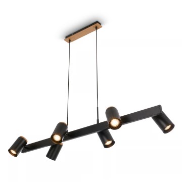 Briloner 4059065 - Lustră pe cablu ERA 6xGU10/10W/230V negru