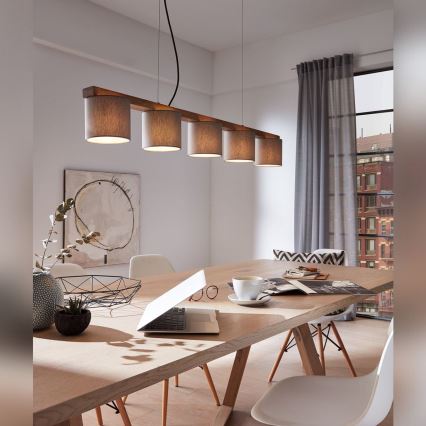 Briloner 4075-054 - Candelabru suspendat RHON, 5 x E14, 25 W, 230 V