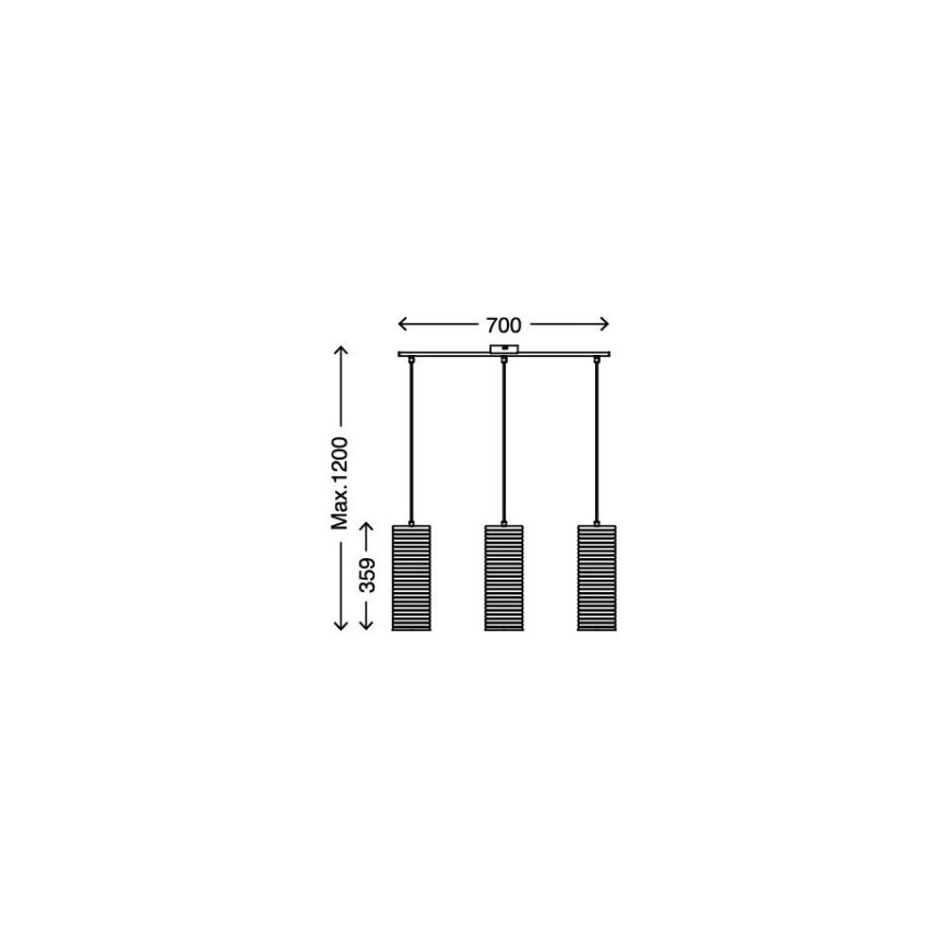 Briloner 4313-038 - Lustră pe cablu 3xE27/60W/230V
