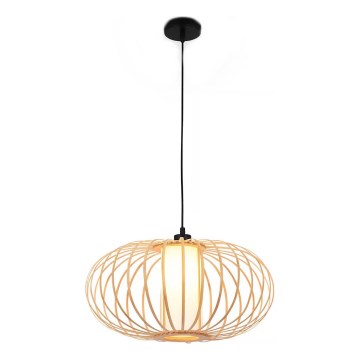 Briloner 4759011 - Pendul pe cablu 1xE27/10W/230V negru/bambus