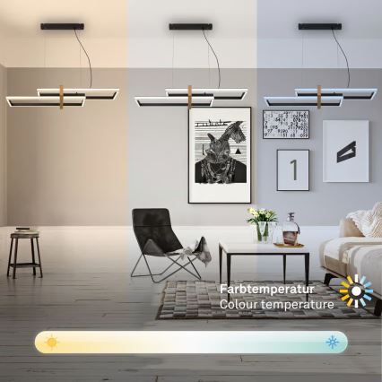Briloner 4768015 - Lustră LED dimabilă, suspendată pe cablu, LED/44W/230V 2700-6500K 100 cm + telecomandă