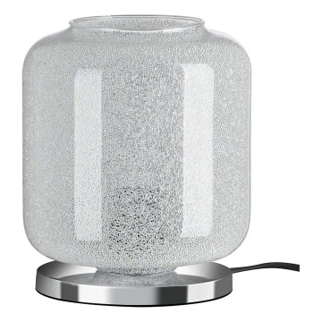 Briloner 7011-018 - Lampă de masă COLD 1xE27/40W/230V sticlă transparentă/crom lucios