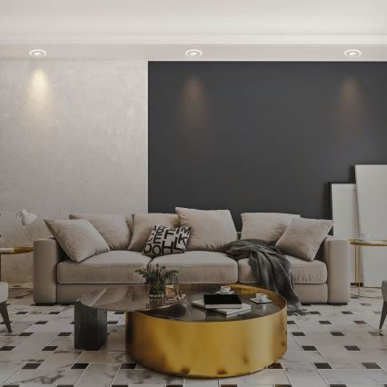 Briloner 7039034 - Set de 3 spoturi LED încastrate pentru baie, 3xLED/5W/230V, IP44, crom mat