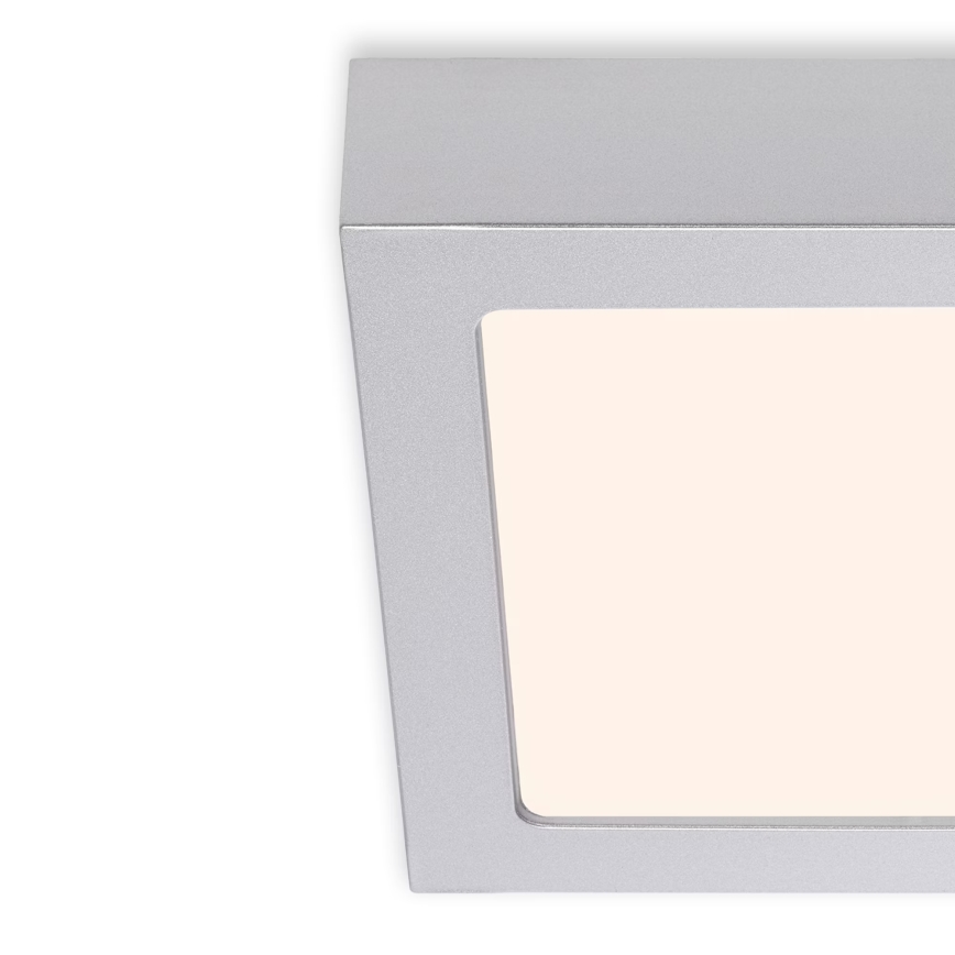 Briloner 7123-014 - Plafonieră LED FIRE/12W/230V 3000K 17x17cm argintie