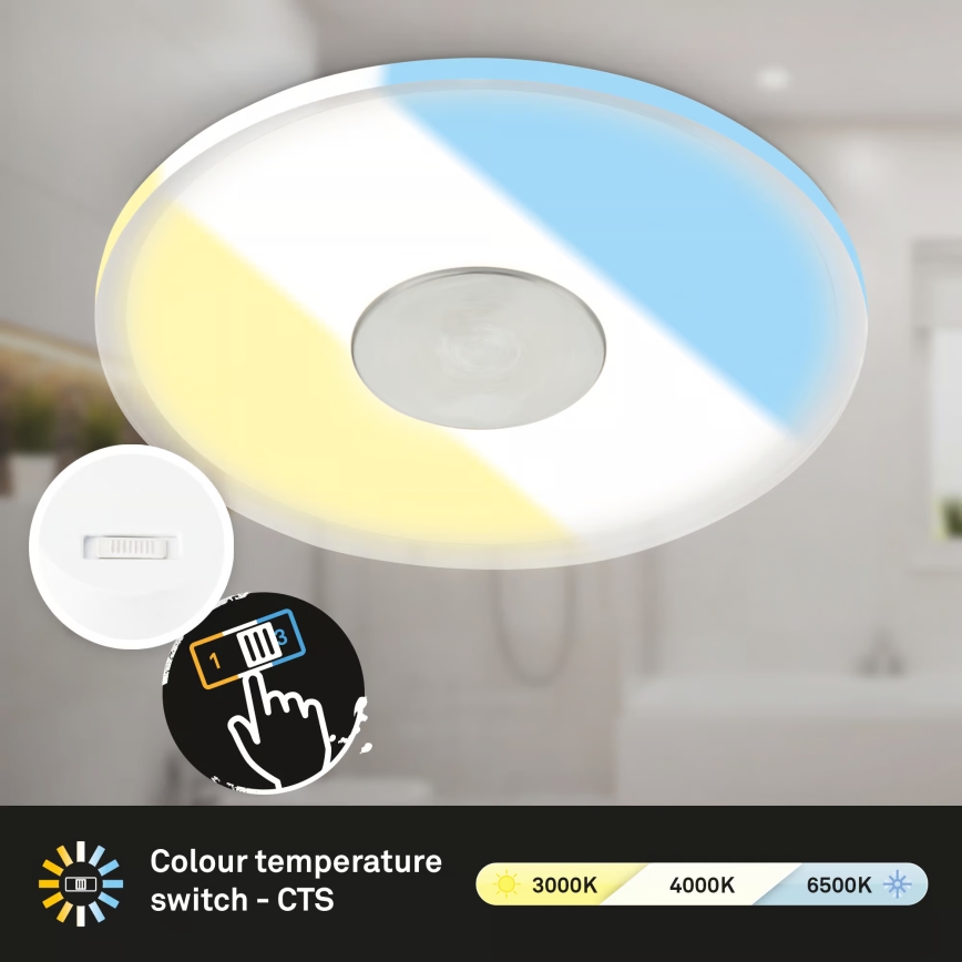 Briloner 7480019 - LED Plafonieră încastrată pentru baie LED/6W/230V 3000/4000/6500K IP44 albă