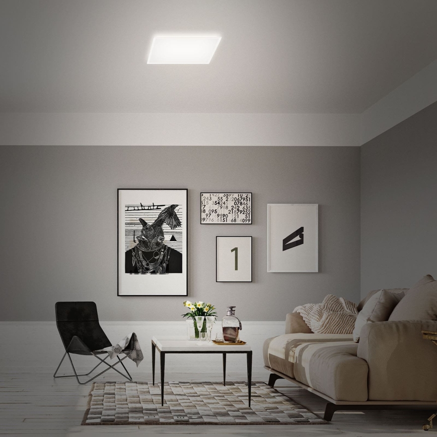 Briloner 7491-016 - Lampă de tavan SMART LED RGBW dimmabilă LED/22W/230V 4000K 42x42 cm Wi-Fi Tuya + telecomandă