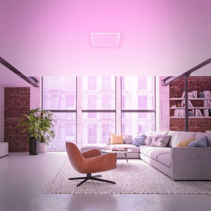 Briloner 7491-016 - Lampă de tavan SMART LED RGBW dimmabilă LED/22W/230V 4000K 42x42 cm Wi-Fi Tuya + telecomandă