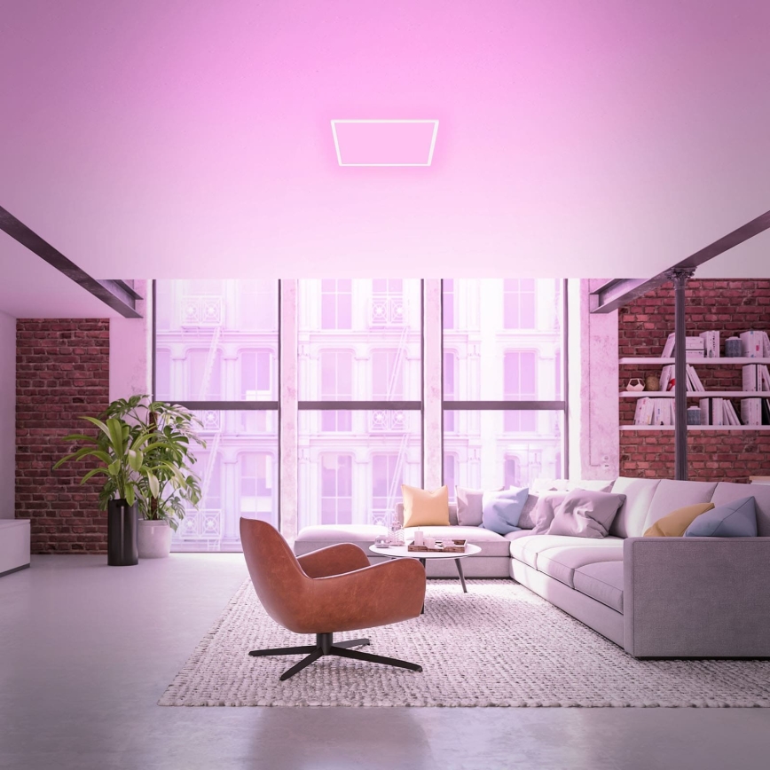 Briloner 7491-016 - Lampă de tavan SMART LED RGBW dimmabilă LED/22W/230V 4000K 42x42 cm Wi-Fi Tuya + telecomandă