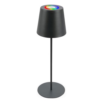 Briloner 7507015 - Lampă de masă reîncărcabilă pentru exterior 2-în-1, LED RGB reglabilă, LED/2,5W/5V, IP44, 1200 mAh, antracit