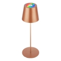 Briloner 7510013 - Lampă de masă reîncărcabilă pentru exterior CALIDA, LED RGBW reglabilă, LED/2,5W/5V IP44 1200 mAh, bronz