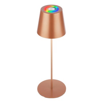 Briloner 7510013 - Lampă de masă reîncărcabilă pentru exterior CALIDA, LED RGBW reglabilă, LED/2,5W/5V IP44 1200 mAh, bronz