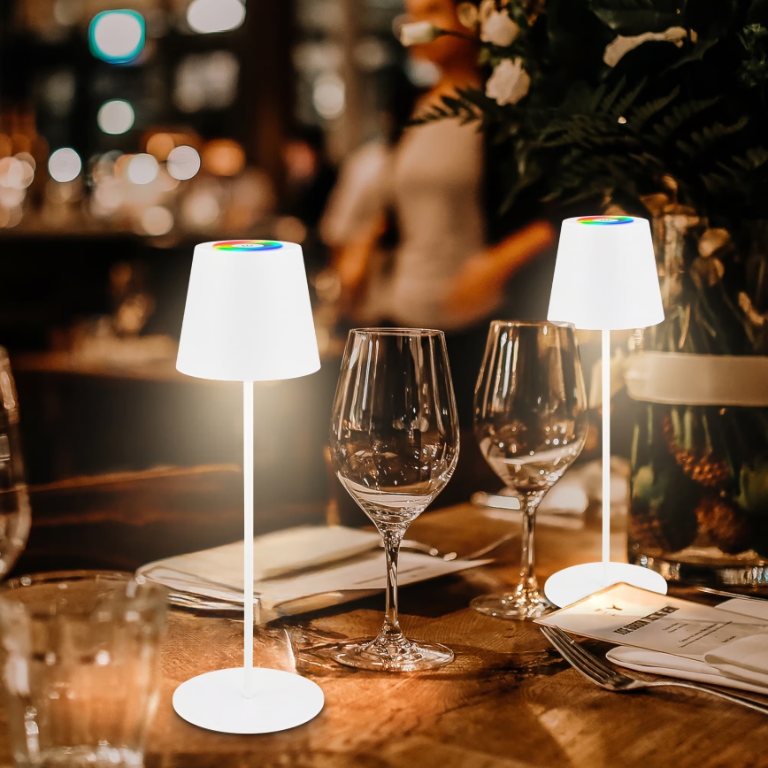 Briloner 7510016 - Lampă de masă reîncărcabilă de exterior LED RGBW reglabilă CALIDA LED/2,5W/5V IP44 1200 mAh albă