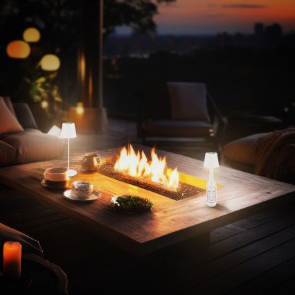 Briloner 7510016 - Lampă de masă reîncărcabilă de exterior LED RGBW reglabilă CALIDA LED/2,5W/5V IP44 1200 mAh albă