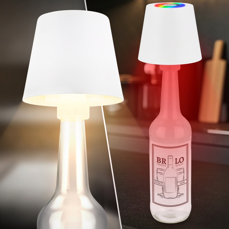 Briloner 7510016 - Lampă de masă reîncărcabilă de exterior LED RGBW reglabilă CALIDA LED/2,5W/5V IP44 1200 mAh albă