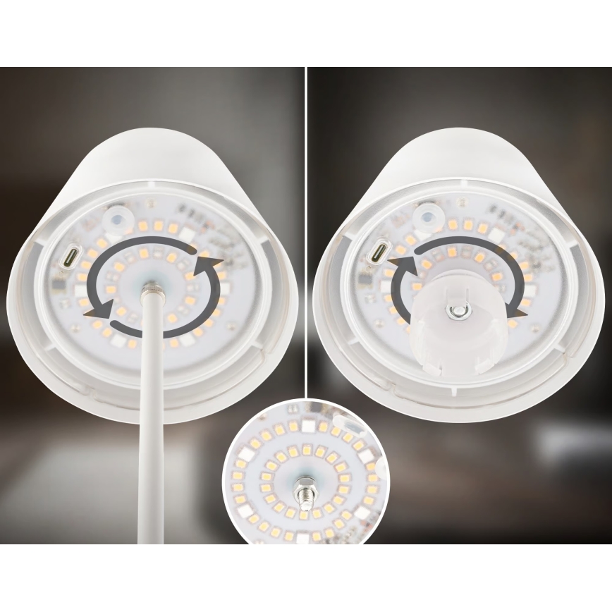 Briloner 7510016 - Lampă de masă reîncărcabilă de exterior LED RGBW reglabilă CALIDA LED/2,5W/5V IP44 1200 mAh albă