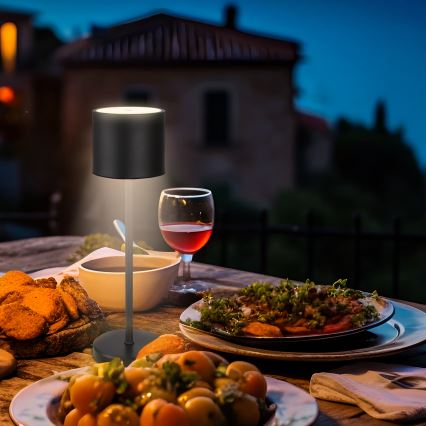 Briloner 7521015 - Lampă LED de masă reîncărcabilă SIGO, dimmabilă, pentru exterior, LED/2,5W/5V, IP44, 2600 mAh, negru