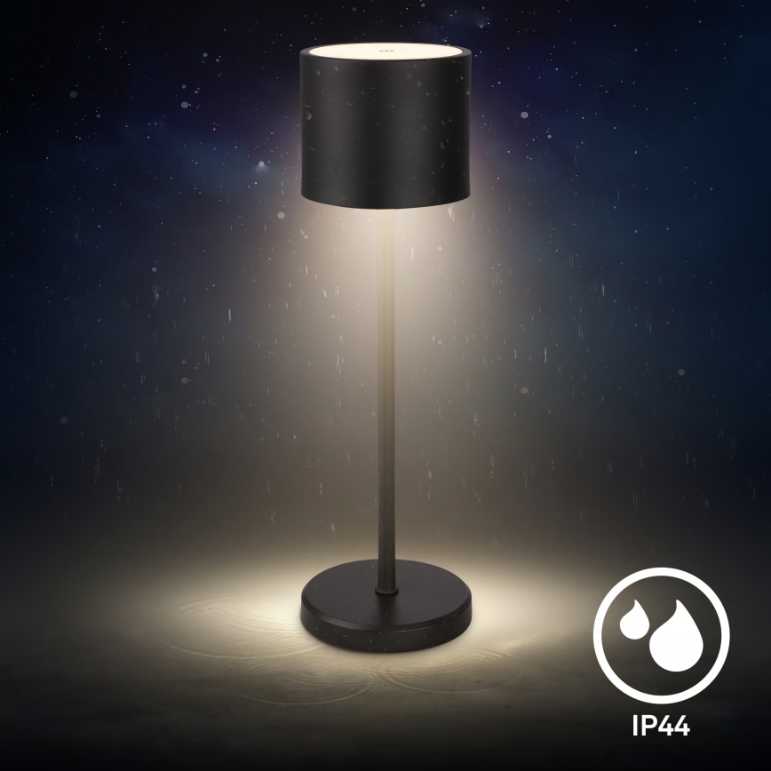 Briloner 7521015 - Lampă LED de masă reîncărcabilă SIGO, dimmabilă, pentru exterior, LED/2,5W/5V, IP44, 2600 mAh, negru