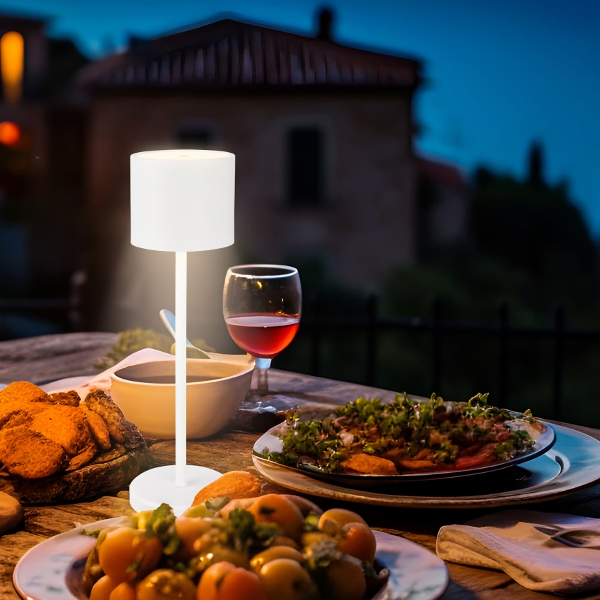 Briloner 7521016 - SIGO Lampă LED de masă pentru exterior, reîncărcabilă și dimabilă, LED/2,5W/5V, IP44, 2600 mAh, albă