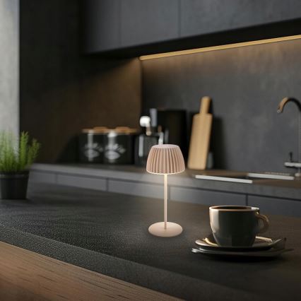 Briloner 7552-011 - Lampă de masă de exterior MINI LED/1,5W/5V reîncărcabilă, reglabilă, cu control tactil, IP44 1800 mAh bej