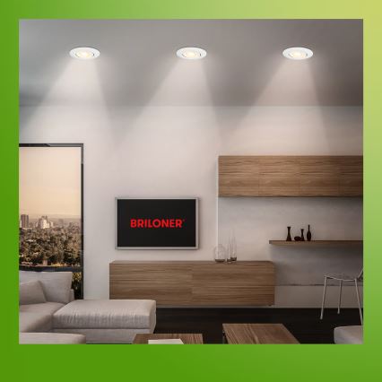 Briloner 7586036 - Set de 3 spoturi LED încastrate pentru baie KLIRA LED/4,9W/230V 2500/3000/4000K IP23, alb