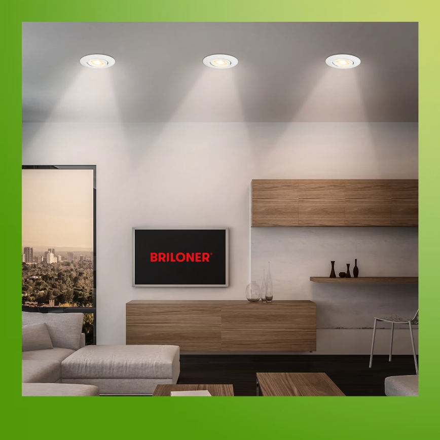 Briloner 7586036 - Set de 3 spoturi LED încastrate pentru baie KLIRA LED/4,9W/230V 2500/3000/4000K IP23, alb