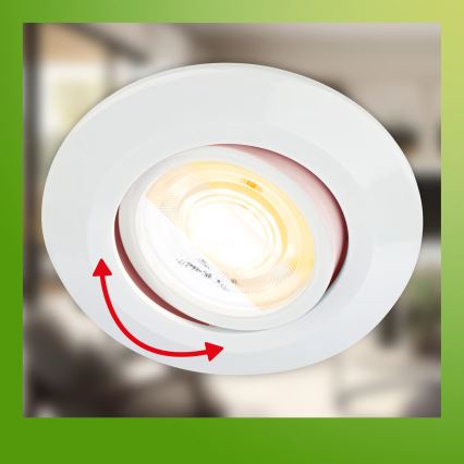 Briloner 7586036 - Set de 3 spoturi LED încastrate pentru baie KLIRA LED/4,9W/230V 2500/3000/4000K IP23, alb
