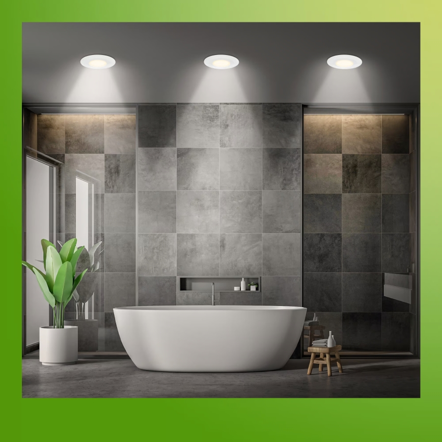 Set 3 buc. spoturi LED încastrate pentru baie KLIRA, compatibile cu dimmer, LED/4,9W/230V 2500/3000/4000K IP44, alb - Briloner 7589036