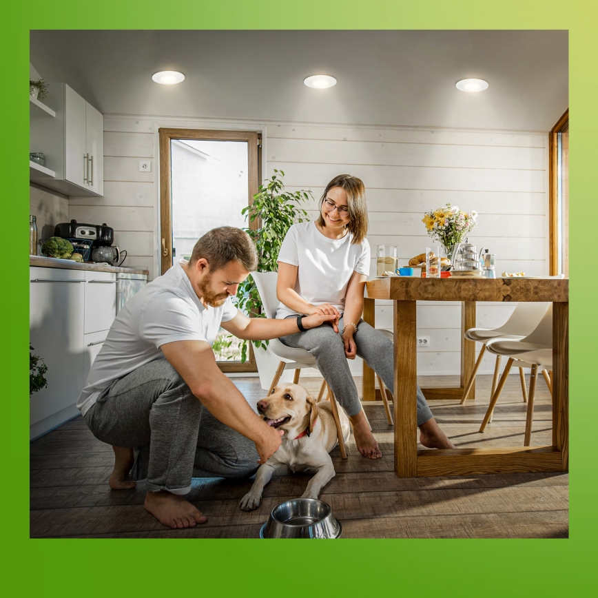 Set 3 buc. spoturi LED încastrate pentru baie KLIRA, compatibile cu dimmer, LED/4,9W/230V 2500/3000/4000K IP44, alb - Briloner 7589036