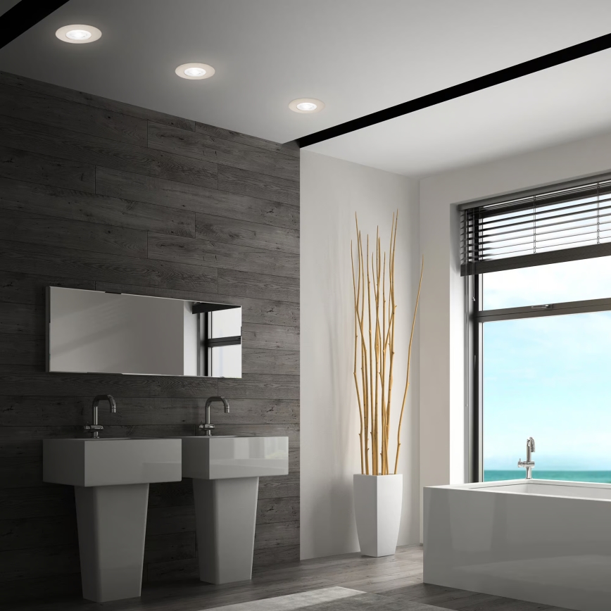 Briloner 7605032 - Set 3x spot LED încastrat pentru baie LED/4,9W/230V 2700/4000/6500K IP44 crom mat